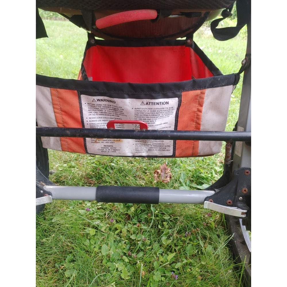 BOB Revolution Stroller Single Lowboy Basket Orange Gray Black 2011-15 Storage‎